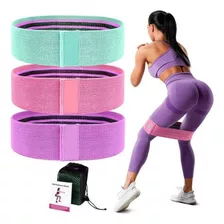 Kit 3 Faixas Elásticas Hip Band O Treino De Academia Em Casa