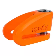 Candado Disco Moto Kovix Kvz1 Metal Pulido Pasador 6mm Color Naranjo Fluor