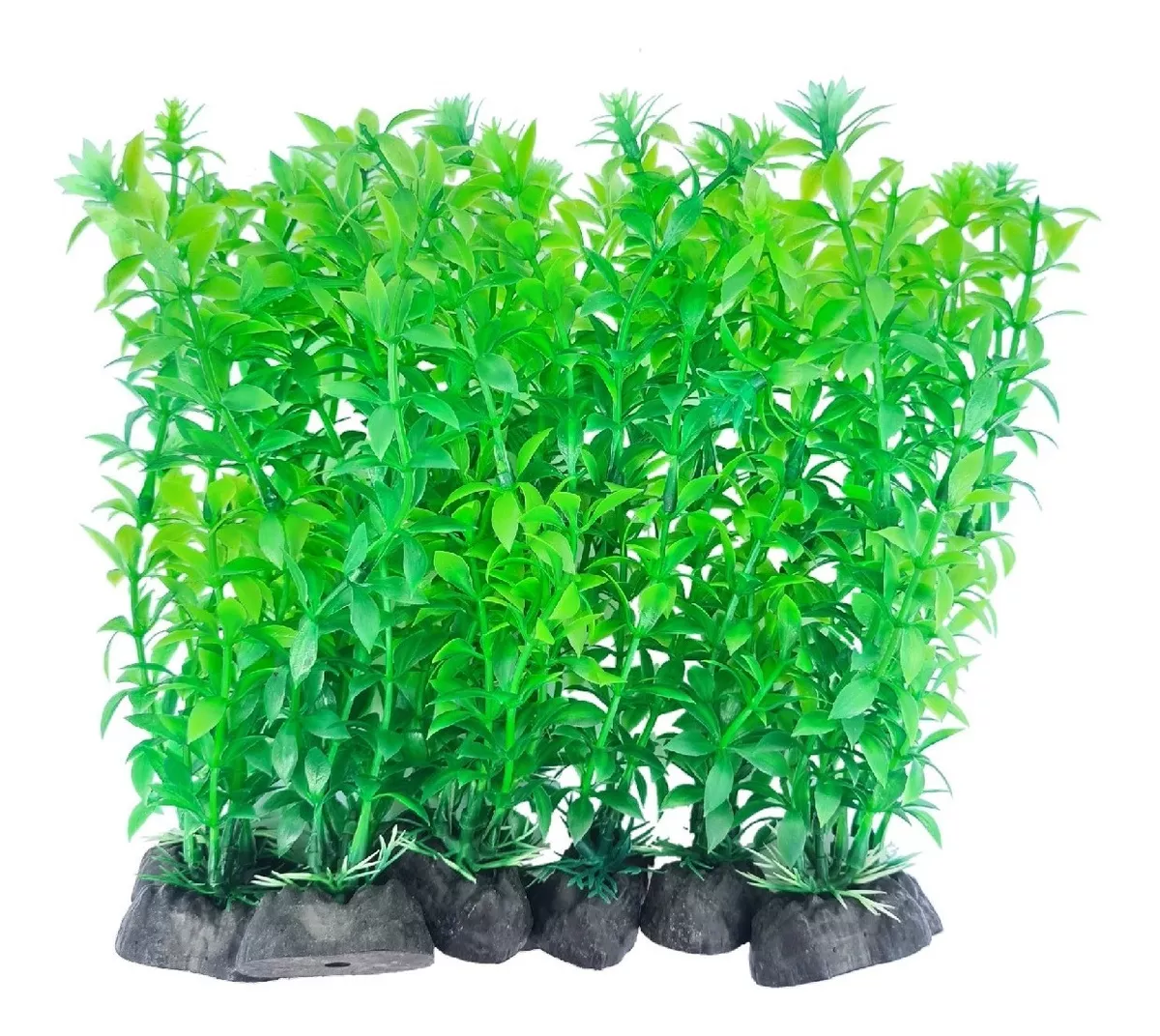 Plantas Artificiais Verde Decoração  Aquário Kit 10 Un 17cm 