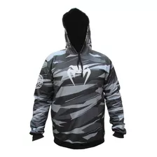 Casaco Venum Capuz Camo Street Preto Cinza