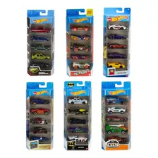 Pack 5 Carrinhos Hot Wheels 1:64 Miniatura Mattel Sortido