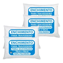 Kit 5 Enchimentos Para Travesseiros 70x50cm Anti Alergica