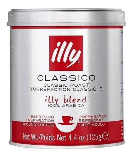 Café Illy Molido Espresso Tostado Clásico Blend 100% Arábica