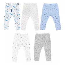 Pack 5 Pantalones Pantalón Bebé Niño Niña Algodón