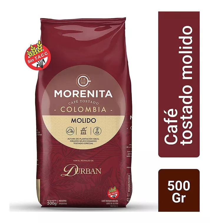 Morenita Cafe Molido Tostado Colombia X 500 Gr