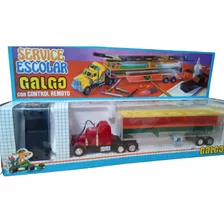 Juguete Antiguo Camión Galgo C/ Remoto Funciona Vintage 1