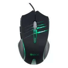 Mouse Hrebos Gamer Led Light Hs-190 Cor Preto