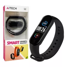 Brazalete Reloj Inteligente Aitech Smart Band Color De La Caja Negro Color De La Malla Negro