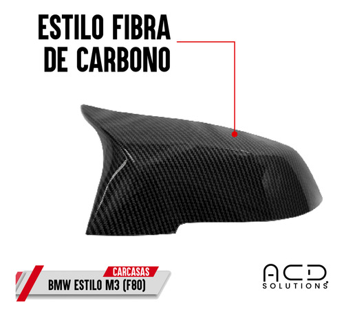 Carcasas Espejos Tipo Fibra De Carbono Bmw F30 M3 2012-2018 Foto 6