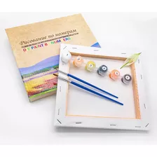 Kit Cuadro Para Pintar Por Números Niños Con Marco 20x20cm