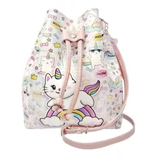 Bolsa Feminina Infantil Gatinho Arco-íris, Magicc Bolsas