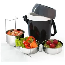  Termo Comida 2,0l 3 Recipientes Acero Inox Home Elements