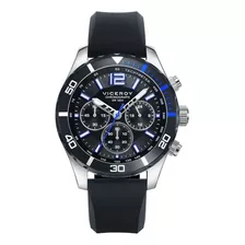 Reloj Viceroy Hombre 401023-55 Chrono/relojería Violeta Color De La Correa Negro