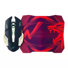 Combo Kit Gamer Mouse + Pad Noga St 800 2400dpi Usb Led.