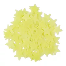 Estrellas Fluorescentes X100 Brillo En La Oscuridad Brillan Color Amarillo