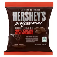 Chocolate Meio Amargo Em Moedas 40% Cacau Professional Hershey's Pacote 1.01 Kg