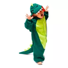 Pijama Entero Para Niños Invierno Dinosaurio Disfraz