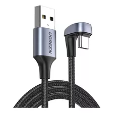 Ugreen Cable Usb A A Usb C Con Codo En U Carga Rápida 3a Color Negro