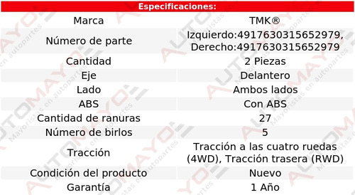 2) Mazas Delanteras Tmk Liberty V6 3.7l 2002-2008 Foto 2