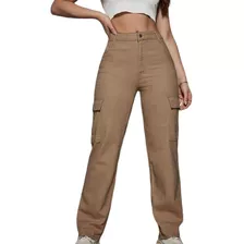 Pantalón Tipo Cargo Holgado De Mujer. 