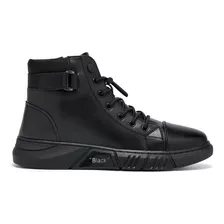 Botas Altas De Cuero Pu Martin Informales Negras Para Hombre