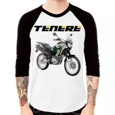 Camiseta Raglan Moto Yamaha Xtz 250 Ténéré Verde 2016 3/4