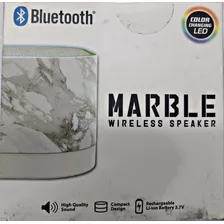 Caixinha De Som Bluetooth Marble Com Led Colorido