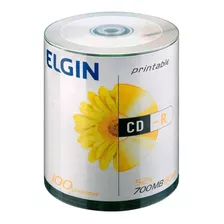 Cd Printable Tubo 100un 700mb 80min Vel 52x Branco Imprimir