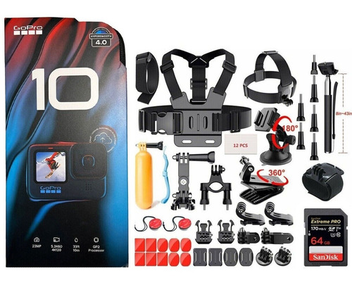 Gopro Hero 10 Black Action Camera 53k Video 230mp Sports Cam