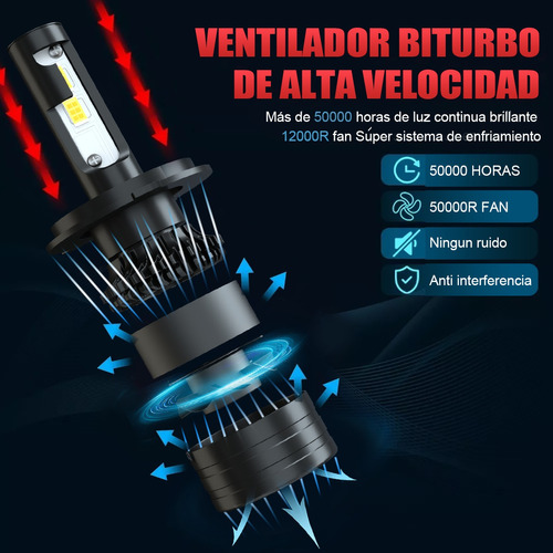 28000lm 50w Kit De Focos Led 9003 Luz Alta Y Baja Para Honda Foto 2