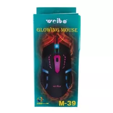 Mouse Iluminado Com Fio Usb Weibo Glowing Mouse M-39 Gamer