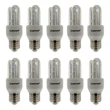 Kit 10 Lâmpadas Led 5w Luz Branca Fria 6500k Compacta Bivolt