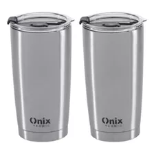 2 Vasos Térmicos Acero Inox 580ml Camping - Mundo Trabajo