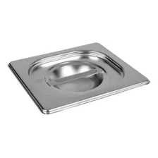 Tampa Para Cuba Gastronomica Gn 1/6 176x162 Aço Inox E 0,7mm