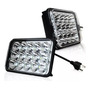 2 Faros 9 Led Redondos O Cuadrados Luz Fija Y Estrobo Slim