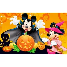 Painel Banner 2x1m Festa Decoração Halloween Happy Mickey