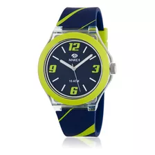 Marea Watch B3535403 Color De La Correa Azul Y Verde Lima Color Del Bisel Verde Lima Color Del Fondo Azul