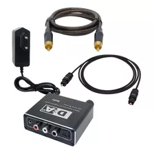 Conversor Som Spdif Coaxial Digital P/ Óptico + Cab Coaxial