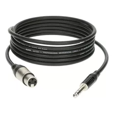 Cable Xlr Hembra-plug Stereo Klotz M1fs1k0500 Negro 5 Metros