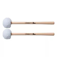 Baqueton Para Bombo Cabeza Suave Grande Vic Firth Mb3s Color Madera