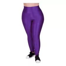 Kit 3 Calças Legging Poliamida 3d Em Plus Size Cintura Alta