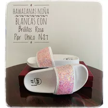 Hawaianas Niña Con Brillitos Rosa N°27