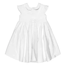 Vestido Curto Bebê Cotton Off White Festa/batizado Mundi