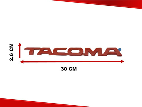Kit De Emblemas Tacoma 07-15 Rojo Original Calidad Foto 4