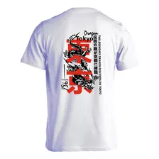 Camiseta Masculina Algodão Oriental Lendas Tókio Dragão