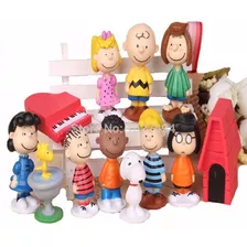 Kit C/ 12 Peças Do Snoopy Charlie Brown Linus Lucy Woodstock