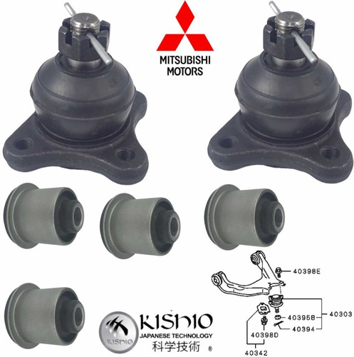 Kit Rotulas Horquilla Superior Y Bujes Mitsubishi L200 08-20 Foto 3