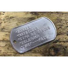 Placa De Identificacion Militar Dog Tag Cadena, Silenciador 