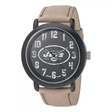 Reloj Hombre Game Time Nfl-tbk-nyj Cuarzo Pulso Beige En