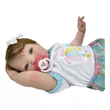 Bebe Reborn Princesa Banho Silicone Realista Fio A Fio 